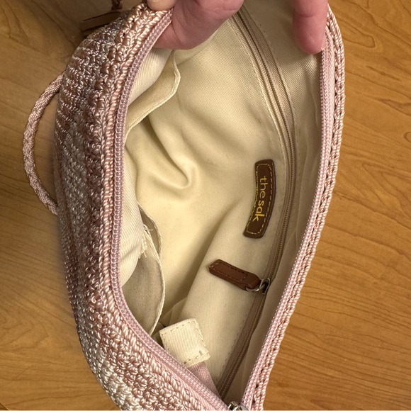 The Sak Pink and Cream Crochet Shoulder/Crossbody Bag - Picture 4 of 5